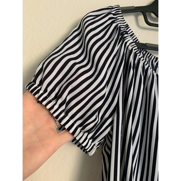 CHICOS Womens Top Shoulder Striped Blouse NWT - Picture 8 of 11